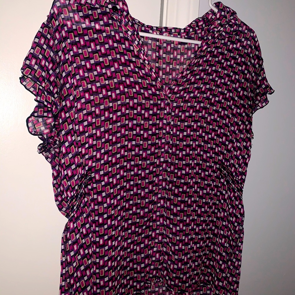 Low cut dress blouse